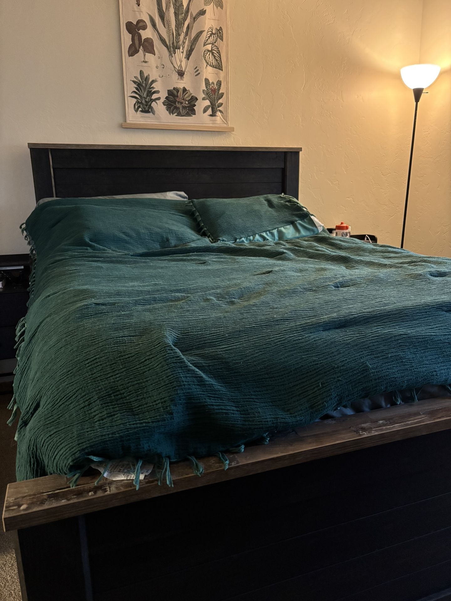 Queen Bed, Box Spring, Frame
