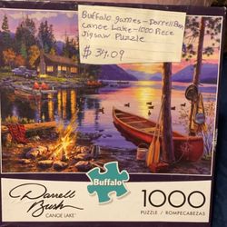 Buffalo game-Darrell bust canoe Lake 1000 piece jigsaw puzzle 🧩 
