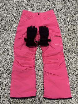 7/8 YO Girl Snowboard Pants And Gloves