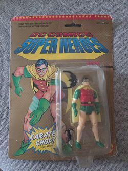 Vintage 1989 Toy Biz DC Comics Super Heroes Robin Karate Chop Figure New