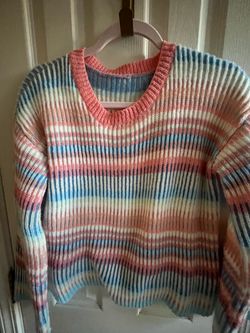 Multicolor Striped Knit Sweater