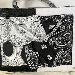 Faux Leather White&Black Bag
