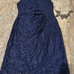 Sparkly navy blue Ralph Lauren dress size 10  Womens cruise Dressy