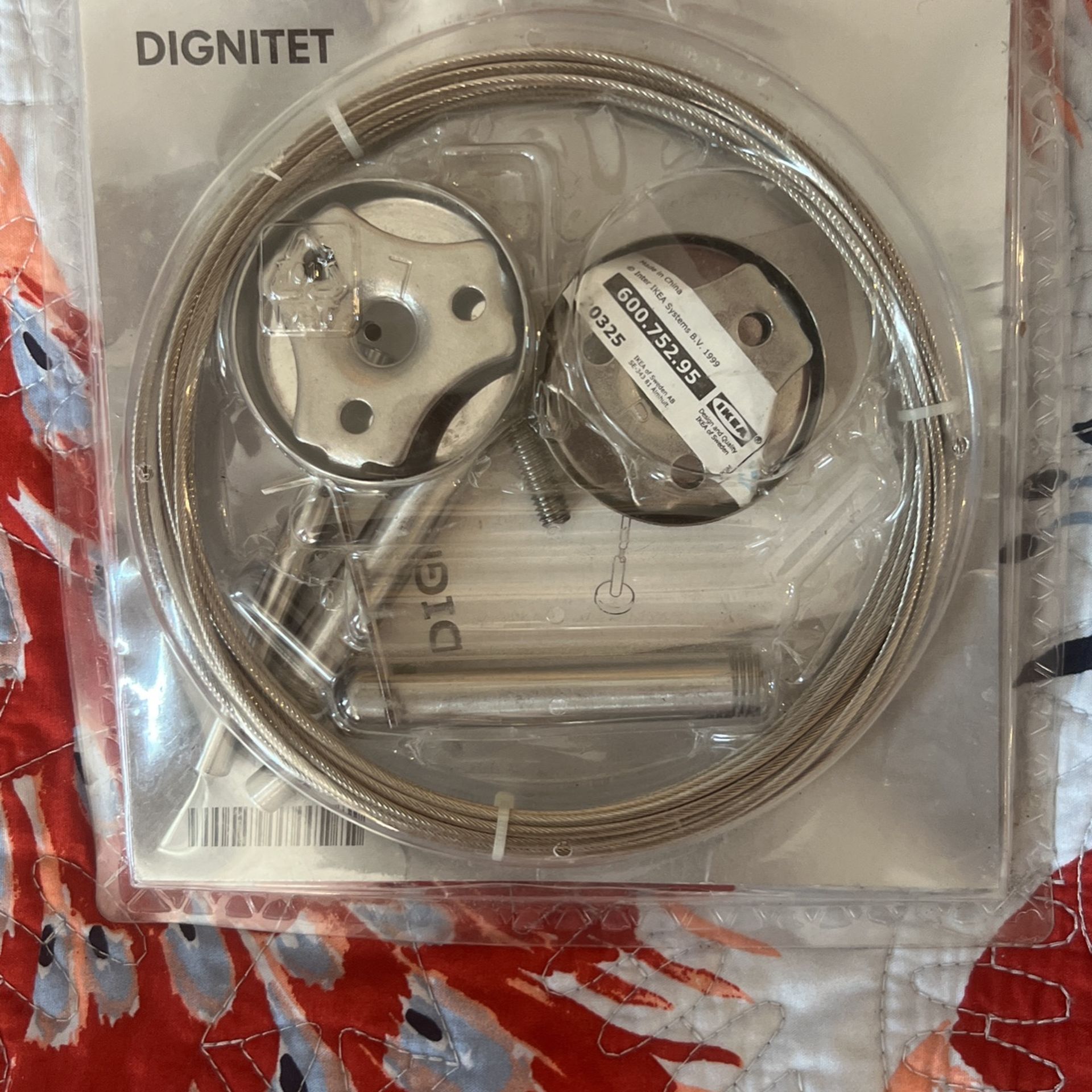 IKEA Dignitet Wire Picture Hanger Curtain Rod Art Display 197” NEW