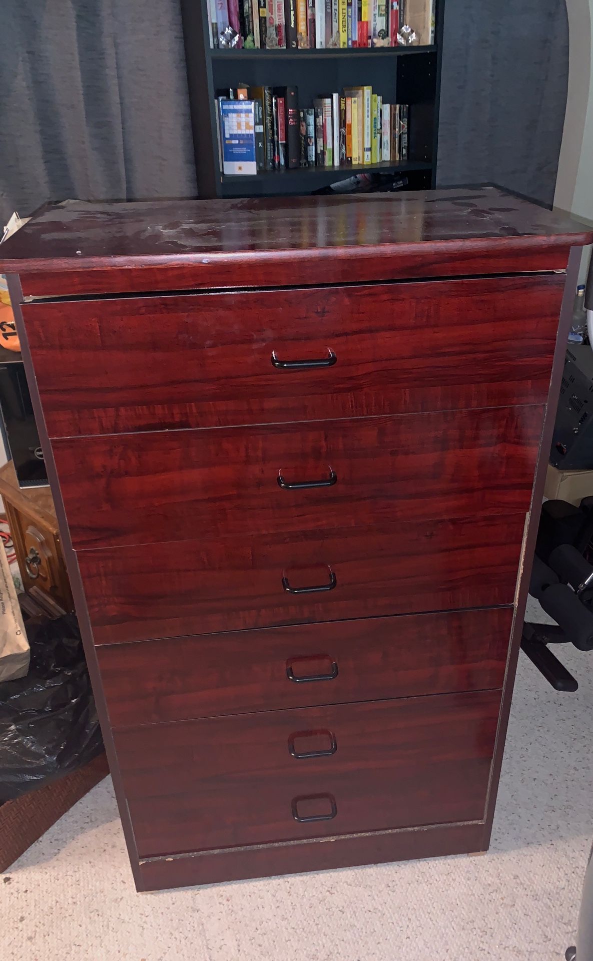 Cherry Red Bedroom Dresser/Drawers Set Furniture