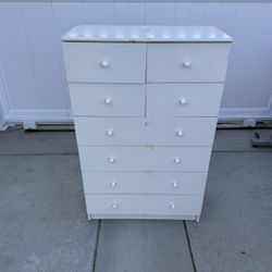 Tall White Dresser (8) Drawer 