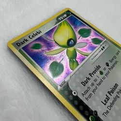 Vintage 2004 Pokemon Dark Celebi 4/101 Hidden Legends HOLO + swirl (NM)