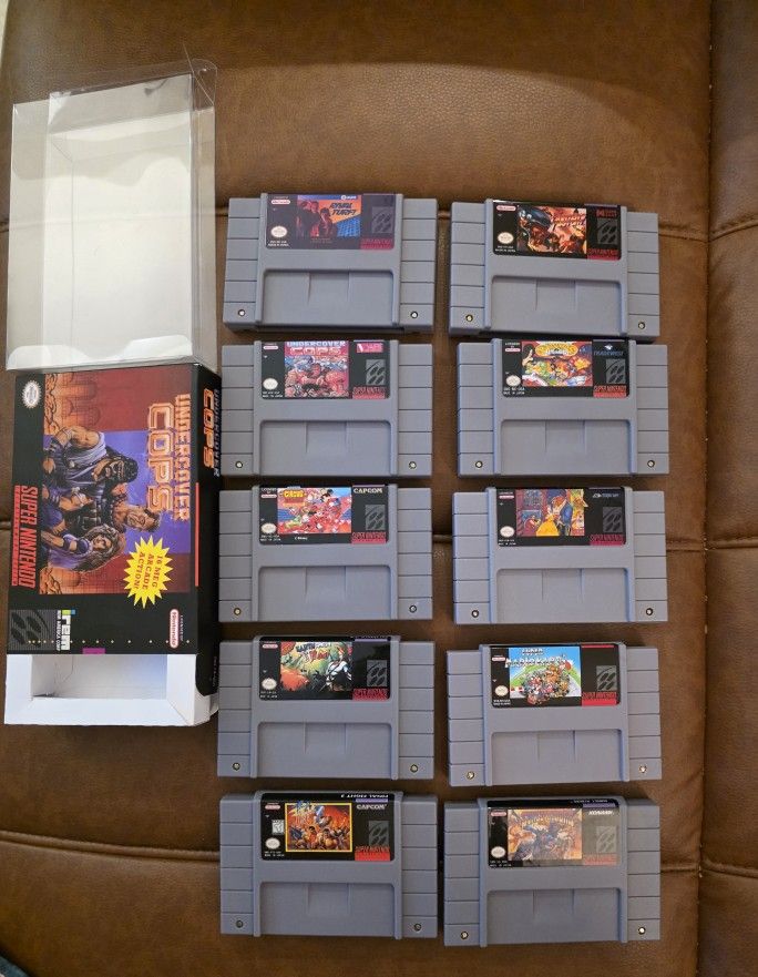 SNES Lot of 10 Games Tested, Working. 1 Box. Nintendo. *READ*