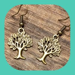 New Beautiful Tree Of Life Bronze Earrings