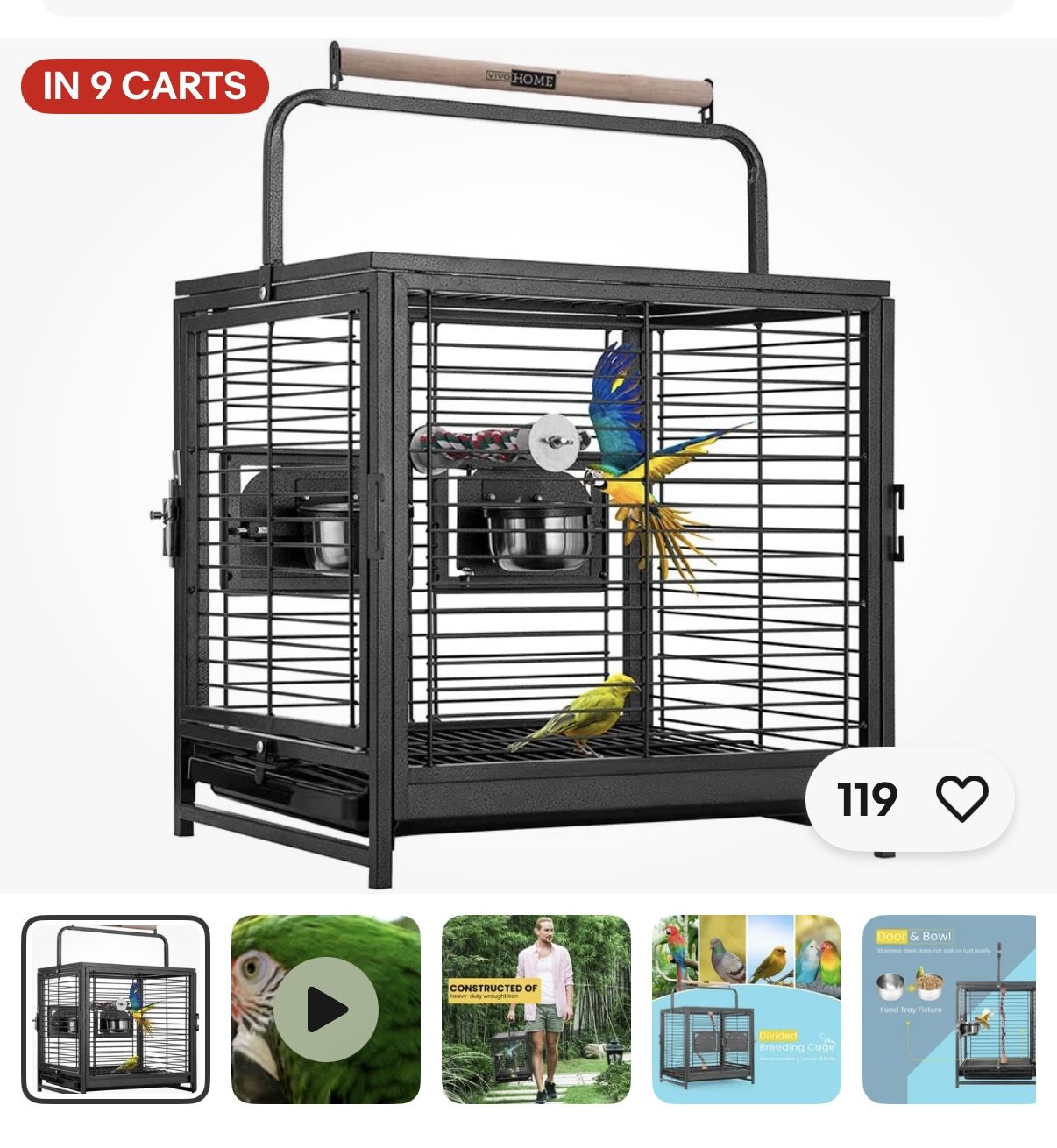 Bird Travel Carrier New