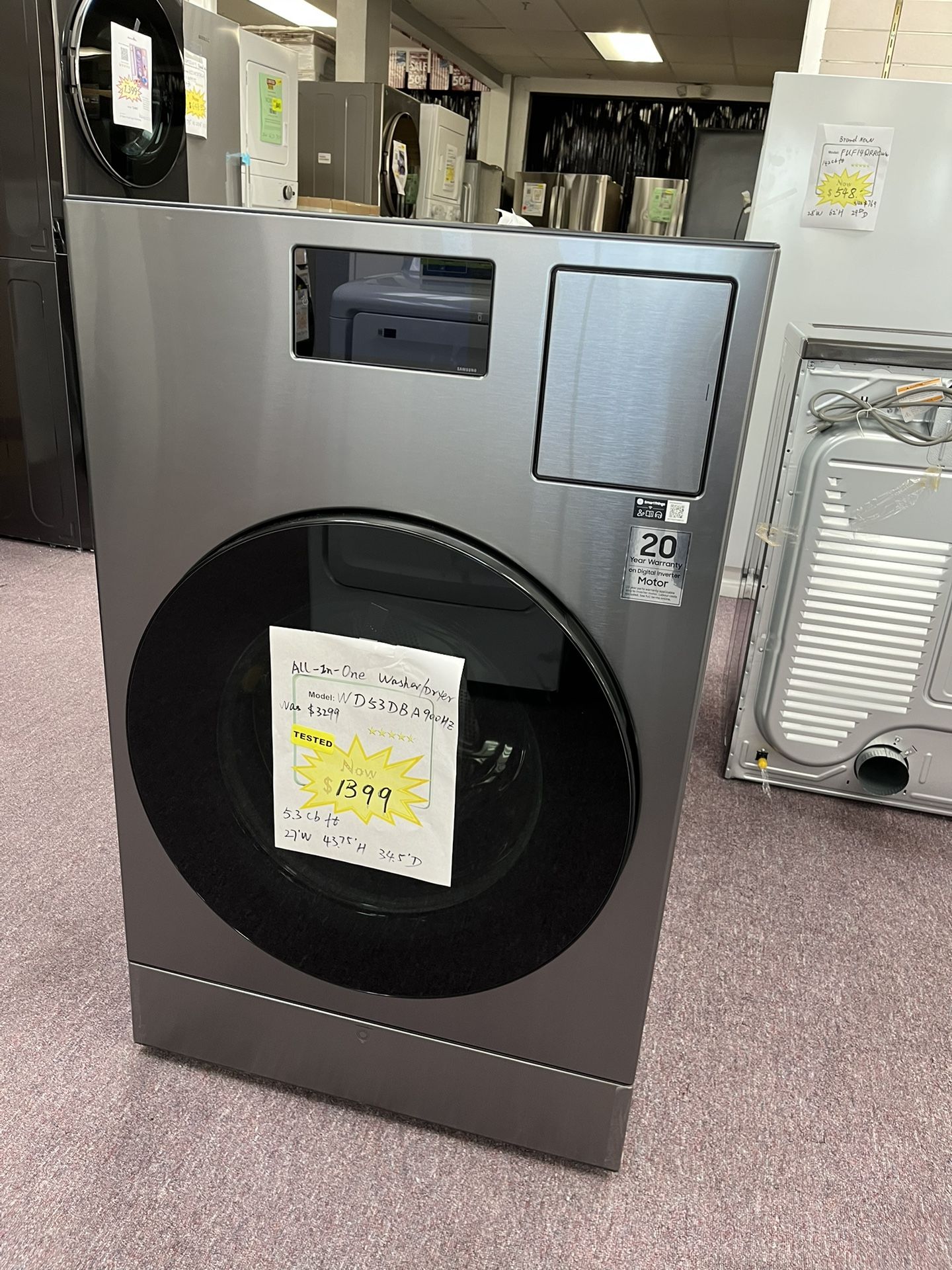 Washer Dryer Combo 27’ Samsung Lavadora, secadoras Free Delivery