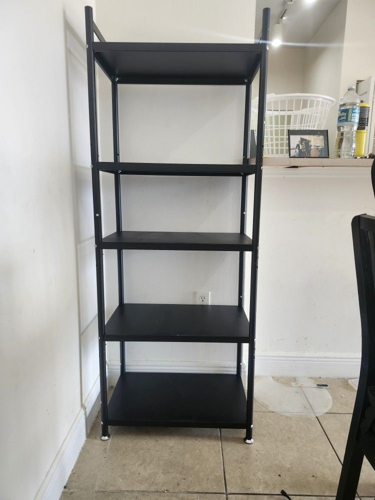 Black 5-Tier Storage Shelf
