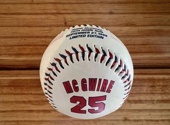 Mark McGwire 70th Home Run Commemorative Rawlings Basebal
