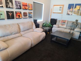 Light grey sofa/couch and loveseat