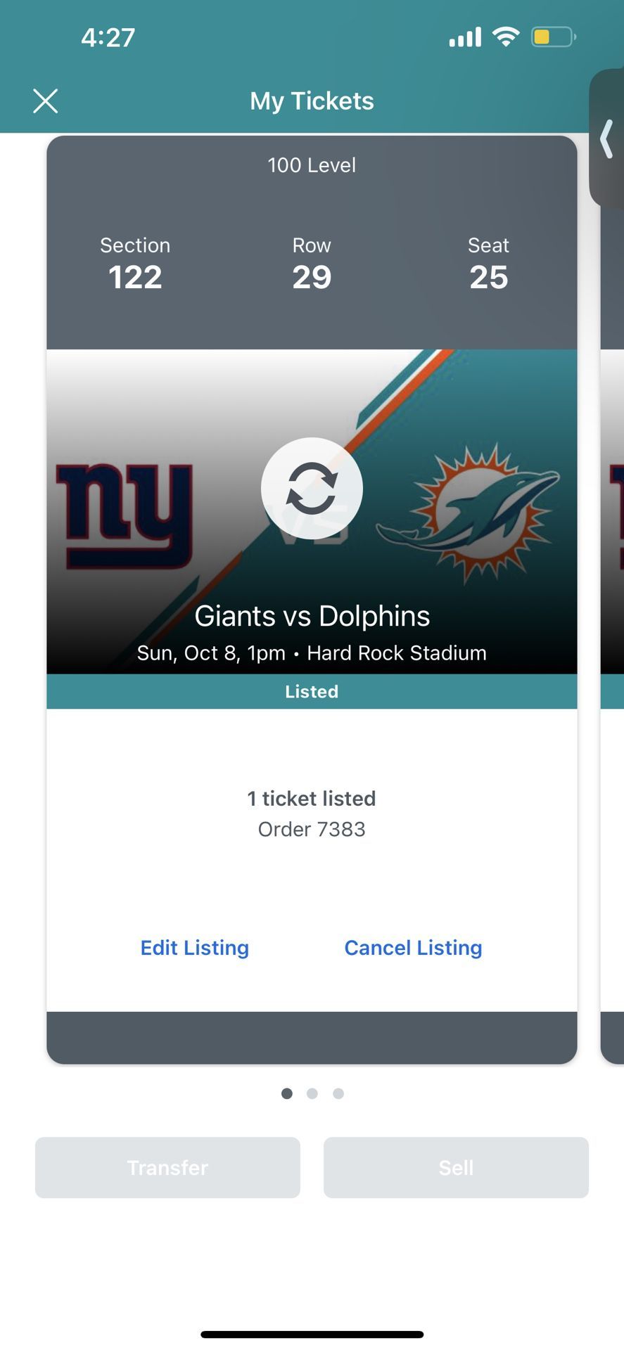 Miami Dolphins Vs NY Giants