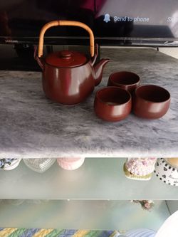 Ceramic Teapot Set with 3 Cups