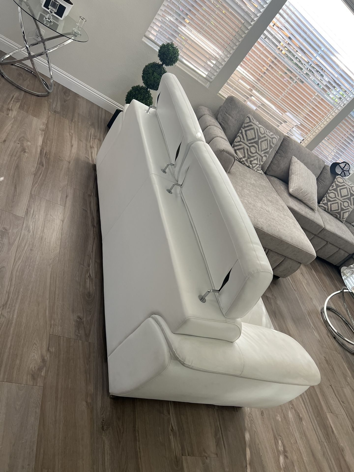 White Leather Sofa