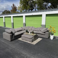 Light Gray Modular Sectional Cloud Couch 🛋️