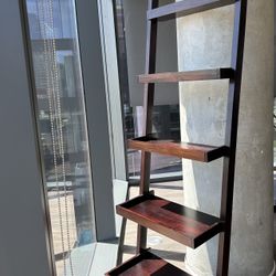 Tiered Mahogany Shelving Unit