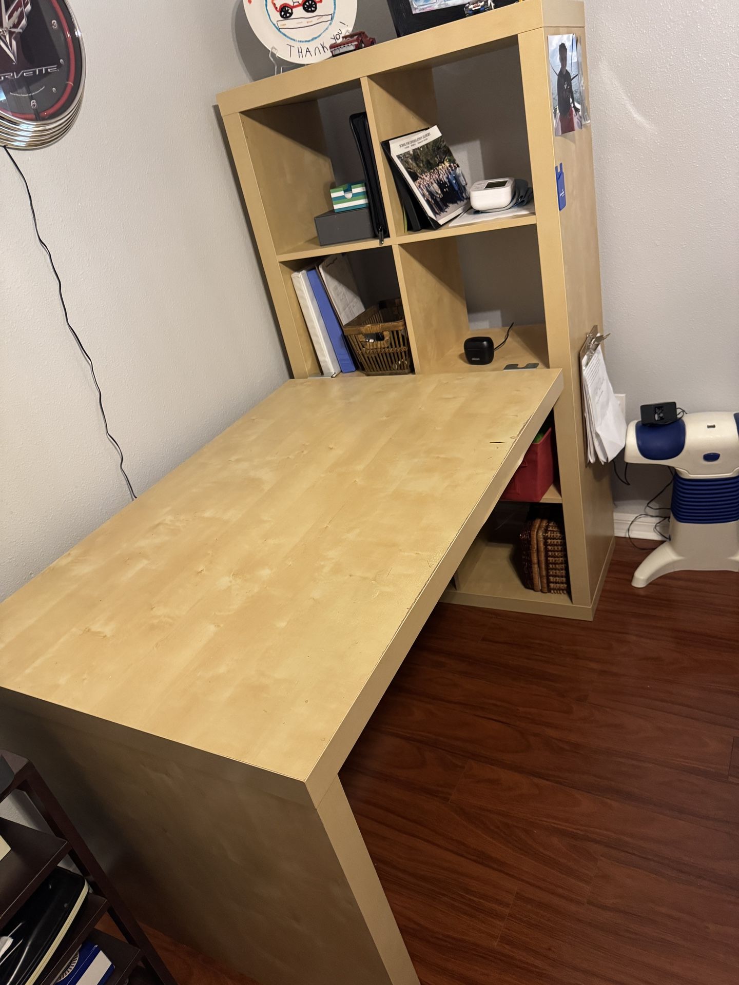 Desk With Storage Cubbys