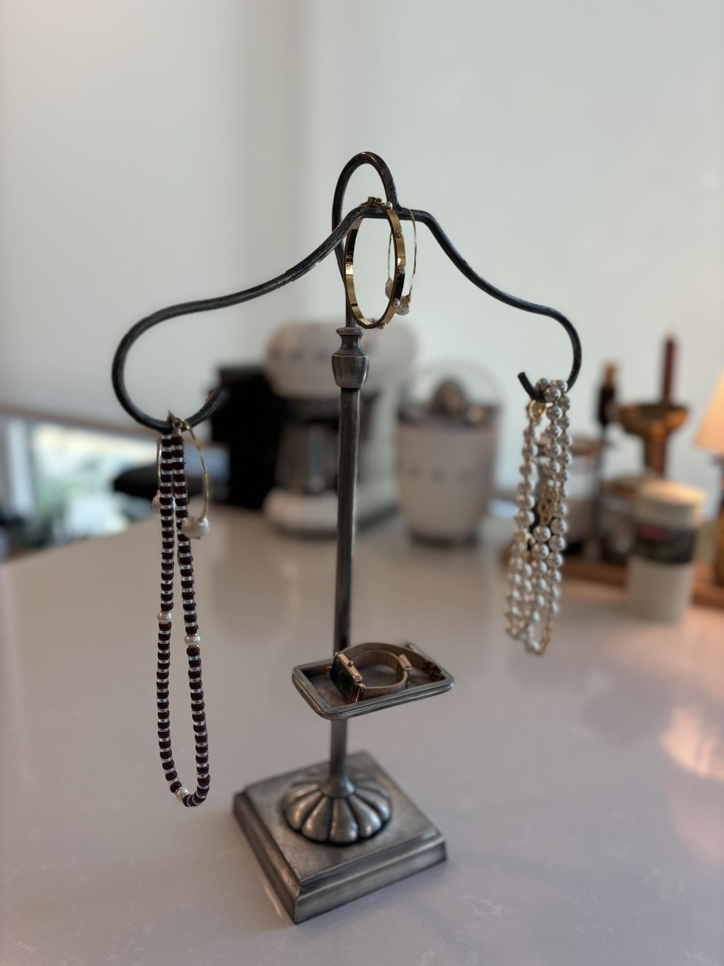 Pottery Barn Vintage design Jewelry Organizer, Metal & Silver , Original $129 Before Tax