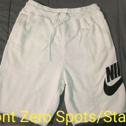 $15--1 HOUR SALE!!! Nike Sportswear Alumni French Terry Shorts – Men’s Size Small – White/Black