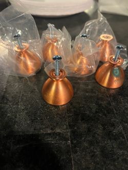 Copper cabinet handles