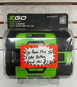 Ego Power Plus 56V 7.5AH Battery Brand New