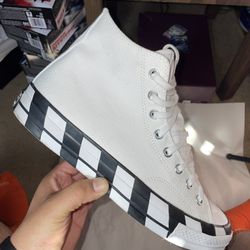 Converse Chuck 70 Off-White HI White Cone Black Sneakers Men Size 10.5 Pre-Owned