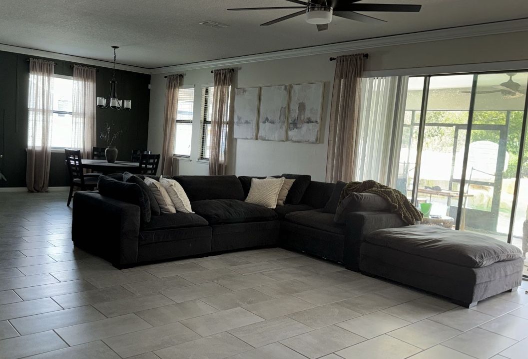 Cloud Sectional 5 Pieces Including Ottoman (dark Gray)