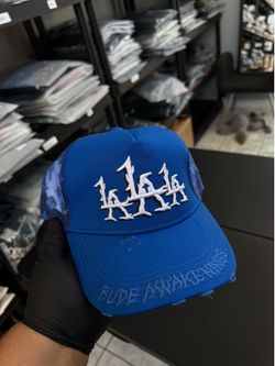 Rude Awakenings Blue Triple LA SnapBack Hat