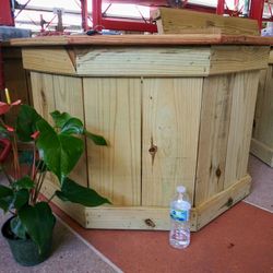 Custom Planters of Upcycled Wood & Tile