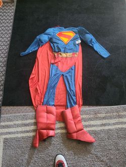 Large Mens Superman Halloween Costume with Cape