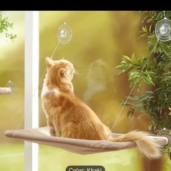 OPETEE Ultra-Soft Cat Window Hammock Bed - Cozy, Securely Mounted, Space-Saving Perch for Cat Lovers
