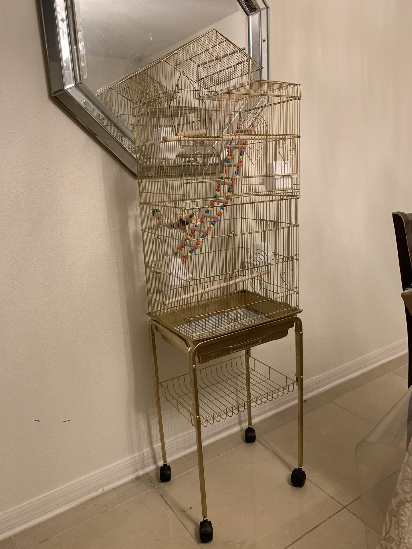 Brand New Never Used Golden Bird Cage