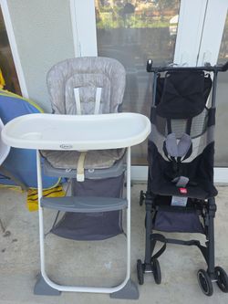 High chair and travel stroller (FREE)