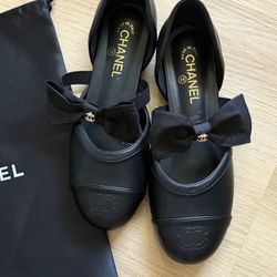 Chanel Ribbon Ballet Flats 
