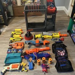 Nerf Gun Set & Organizer or Best Offer!!