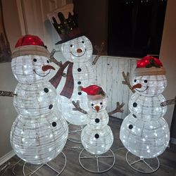Christmas Snowman Family 