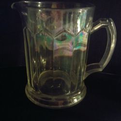 Iridescent Glass Milk Pitcher