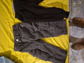 Toddler Gray Cargo Jeans