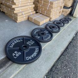 Brand New Cast Iron Olympic Plates 
