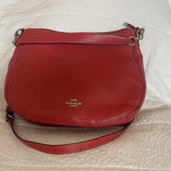 Coach Red Leather Bag / Purse