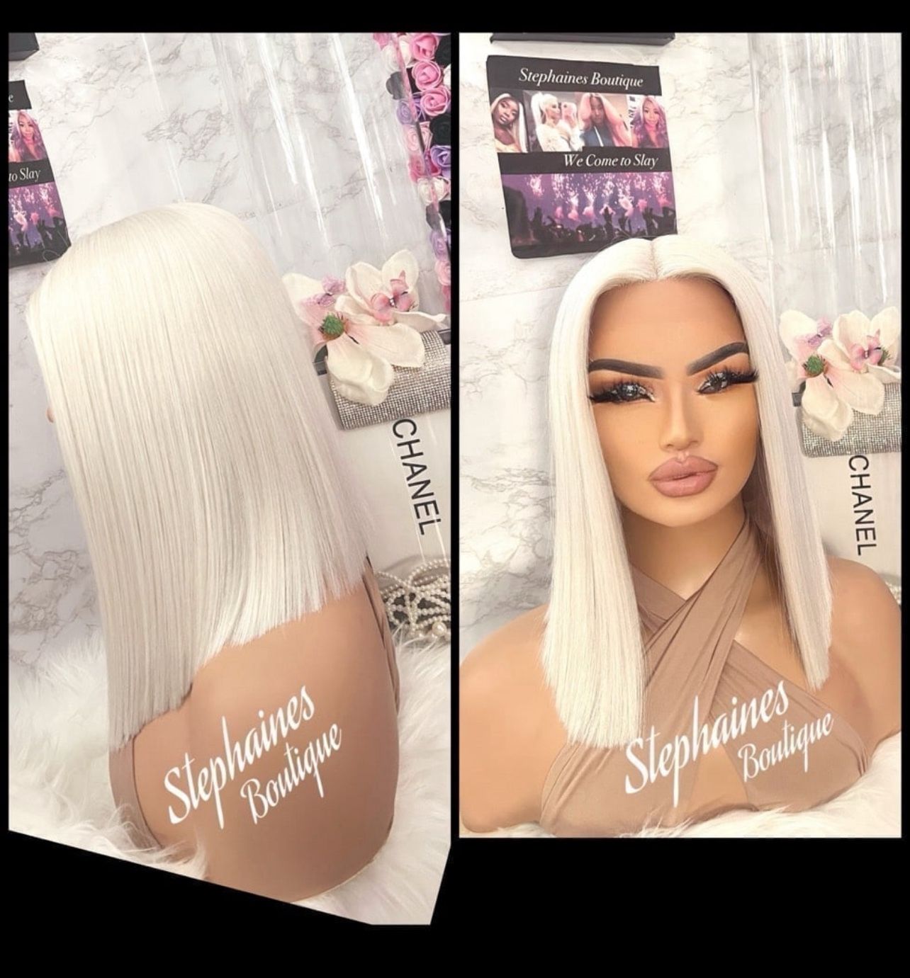 Human Hair Blended Lace front Wig