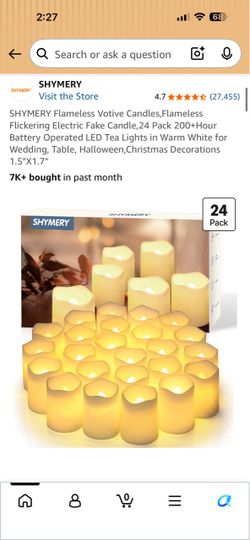 SHYMERY Flameless LED Tea Light Candles 24 Pack