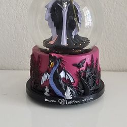  Disney Kcare Villains 6” Water Snow Globe Musical
