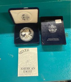 1997 P American Eagle One Dollar Silver Proof Coin with OPG & COA