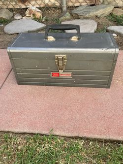 Vintage sears craftsman metal tool box