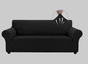 New Sofa Slip Cover-3 Cushion Sofa Cover-black 