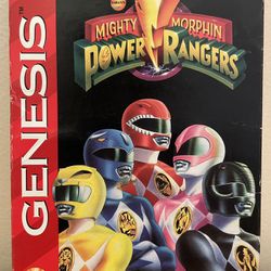Mighty Morphin Power Rangers (Sega Genesis, 1994) Cardboard Variant, Cart - Tested